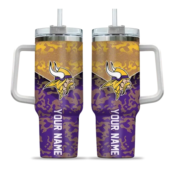 personalized minnesota vikings chevron stripe purple curved tumbler best selling.webp