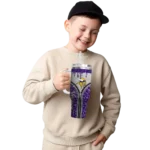 personalized minnesota vikings leopard zipper purple curved tumbler best selling.webp