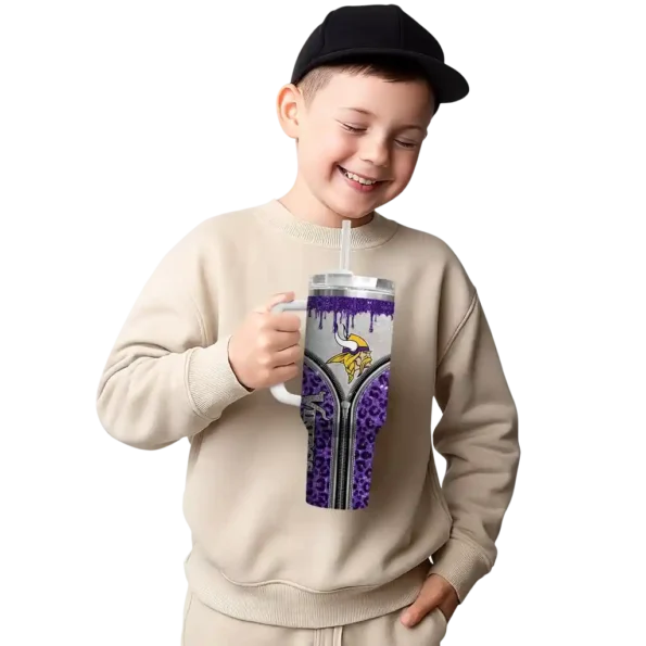 personalized minnesota vikings leopard zipper purple curved tumbler latest model.webp