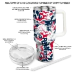 personalized new england patriots camo mashup blue white curved tumbler best selling.webp