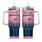 personalized new england patriots gradient dots blue curved tumbler best selling.webp