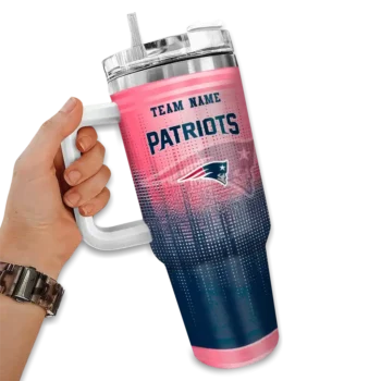 personalized new england patriots gradient dots blue curved tumbler fashion forward.webp
