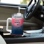 personalized new england patriots gradient dots blue curved tumbler best selling.webp