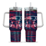 personalized new england patriots honey streaks blue curved tumbler best selling.webp