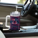 personalized new england patriots honey streaks blue curved tumbler best selling.webp
