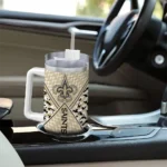 personalized new orleans saints chevron angle gold curved tumbler best selling.webp