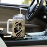 personalized new orleans saints claw cut gold black curved tumbler best selling.webp