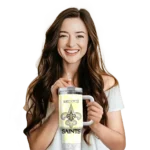 personalized new orleans saints geometric prism gold curved tumbler best selling.webp