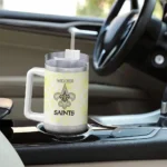 personalized new orleans saints geometric prism gold curved tumbler best selling.webp
