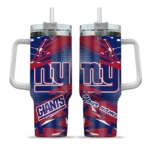 personalized new york giants abstract paths blue curved tumbler best selling.webp