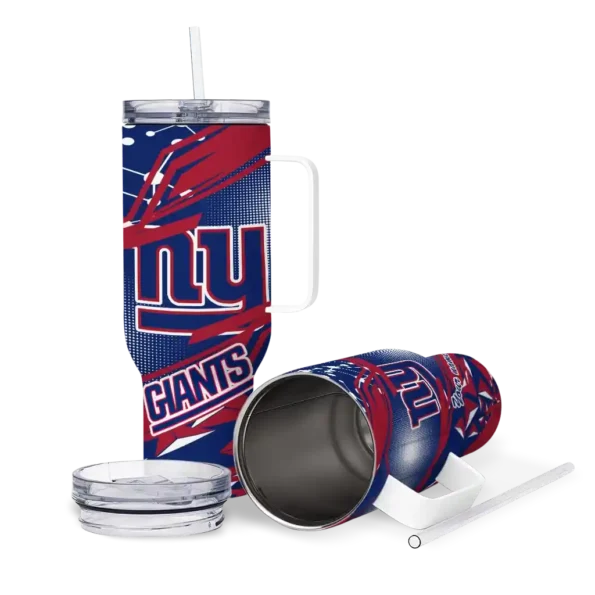 personalized new york giants abstract paths blue curved tumbler high quality.webp
