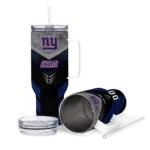personalized new york giants arrow armor blue black curved tumbler best selling.webp