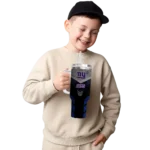 personalized new york giants arrow armor blue black curved tumbler best selling.webp