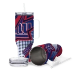 personalized new york giants arrow burst blue curved tumbler best selling.webp