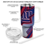 personalized new york giants arrow burst blue curved tumbler best selling.webp