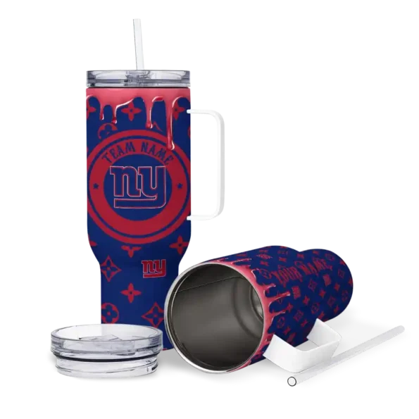 personalized new york giants bullseye drips blue curved tumbler high quality.webp