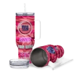 personalized new york giants marbled stripes blue curved tumbler best selling.webp