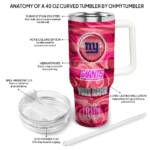 personalized new york giants marbled stripes blue curved tumbler best selling.webp