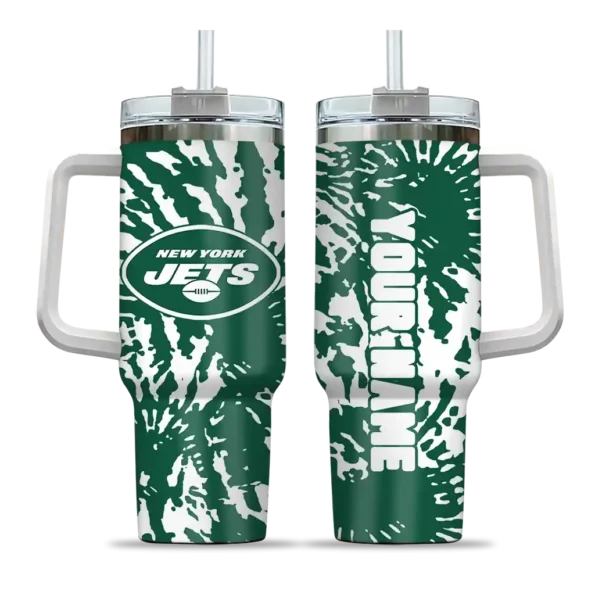 personalized new york jets burst swirl green curved tumbler best selling.webp