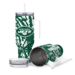 personalized new york jets burst swirl green curved tumbler best selling.webp