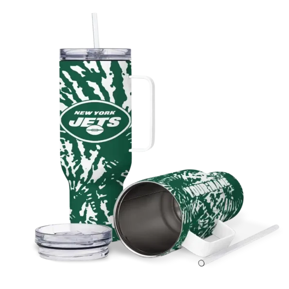 personalized new york jets burst swirl green curved tumbler high quality.webp