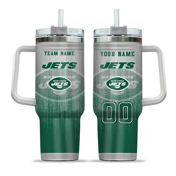 personalized new york jets gradient dots green curved tumbler best selling.webp