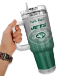 personalized new york jets gradient dots green curved tumbler best selling.webp
