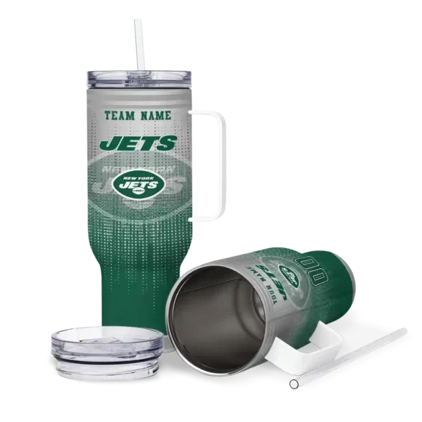 personalized new york jets gradient dots green curved tumbler high quality.webp