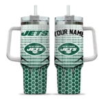 personalized new york jets hex texture green curved tumbler best selling.webp
