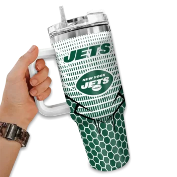 personalized new york jets hex texture green curved tumbler fashion forward.webp