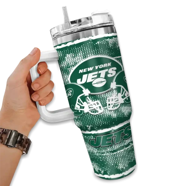 personalized new york jets honey streaks green curved tumbler fashion forward.webp