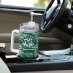 personalized new york jets honey streaks green curved tumbler best selling.webp