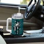 personalized philadelphia eagles claw cut green black curved tumbler best selling.webp