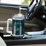 personalized philadelphia eagles hexagon armor green curved tumbler best selling.webp