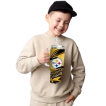 personalized pittsburgh steelers abstract paths gold curved tumbler best selling.webp