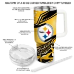 personalized pittsburgh steelers abstract paths gold curved tumbler best selling.webp