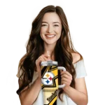 personalized pittsburgh steelers arrow burst gold curved tumbler best selling.webp