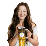 personalized pittsburgh steelers chevron stripe gold curved tumbler best selling.webp