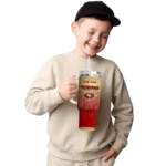 personalized san francisco 49ers gradient dots red curved tumbler best selling.webp