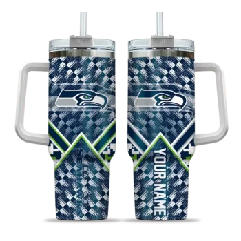 personalized seattle seahawks chevron angle blue curved tumbler best selling.webp