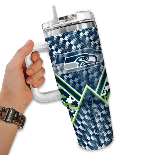 personalized seattle seahawks chevron angle blue curved tumbler fashion forward.webp