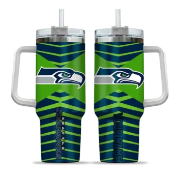 personalized seattle seahawks chevron layers blue curved tumbler best selling.webp