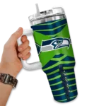 personalized seattle seahawks chevron layers blue curved tumbler best selling.webp