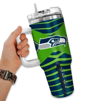 personalized seattle seahawks chevron layers blue curved tumbler fashion forward.webp