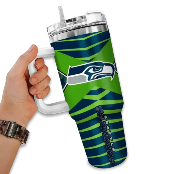 personalized seattle seahawks chevron layers blue curved tumbler fashion forward.webp