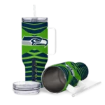 personalized seattle seahawks chevron layers blue curved tumbler best selling.webp