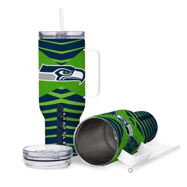 personalized seattle seahawks chevron layers blue curved tumbler high quality.webp