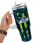 personalized seattle seahawks claw cut blue black curved tumbler best selling.webp