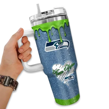 personalized seattle seahawks heart helmet motif blue curved tumbler fashion forward.webp