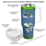personalized seattle seahawks heart helmet motif blue curved tumbler best selling.webp